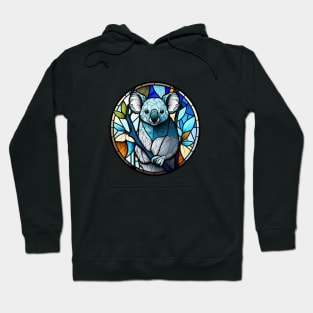 Koala Animal Portrait Stained Glass Wildlife Outdoors Adventure Hoodie